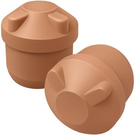 Gluposti 8 Folding Chair V-Tip Stabilizer Caps, Stabilizer Plug Top Covers for Padded & Metal Folding Chair Replacement Parts, V-Tip Caps for Top of Legs, Fits 7/8" OD 3/4" ID Legs (8 Plugs, Beige)