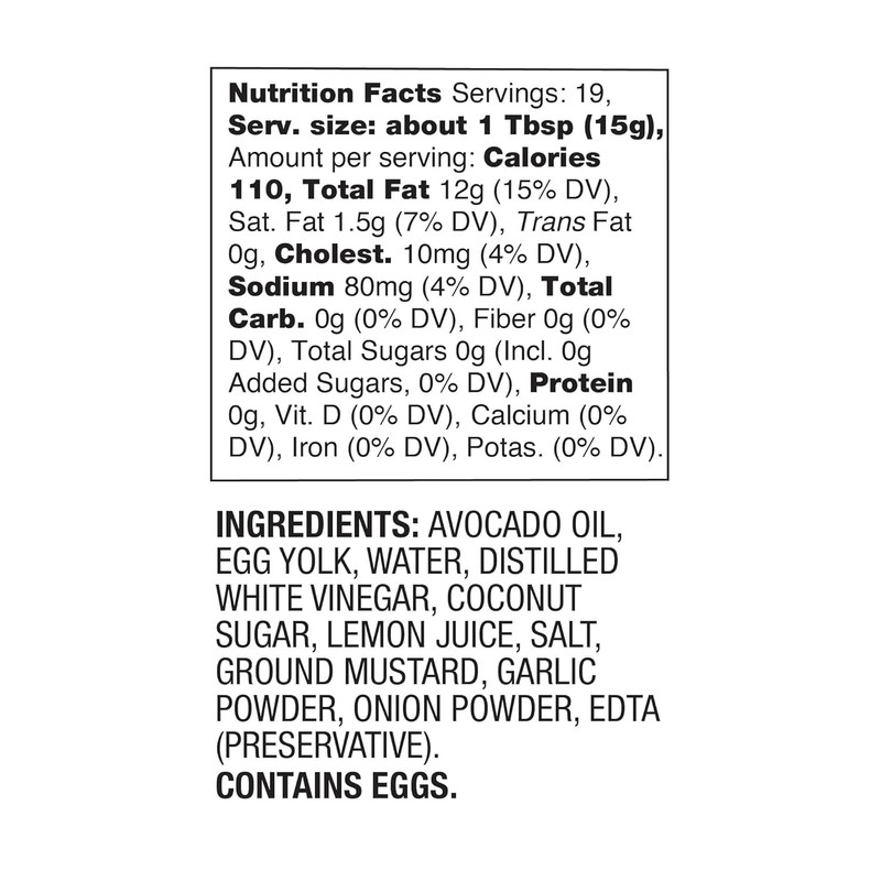 BetterBody Foods 11.25 Ounce Avocado Oil Mayonnaise Squeeze Bottle, Gluten