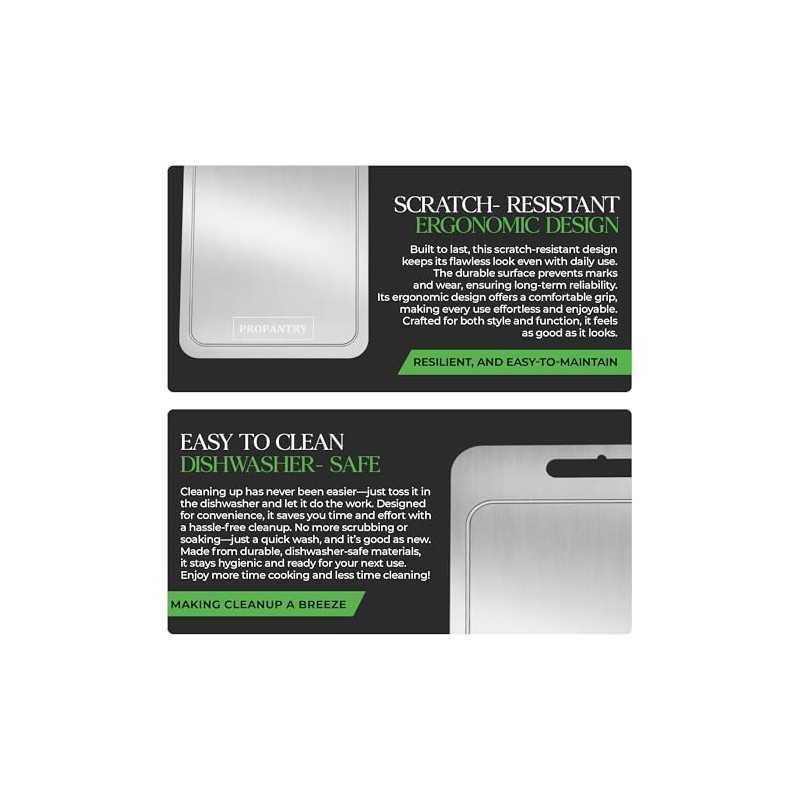 Titanium Cutting Board 2Pcs – Pure 100% Titanium Cutting Boards