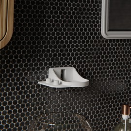 Asphen Toothbrush Wall Mount S - White | Compatible with Sonicare HX6100 Style Chargers