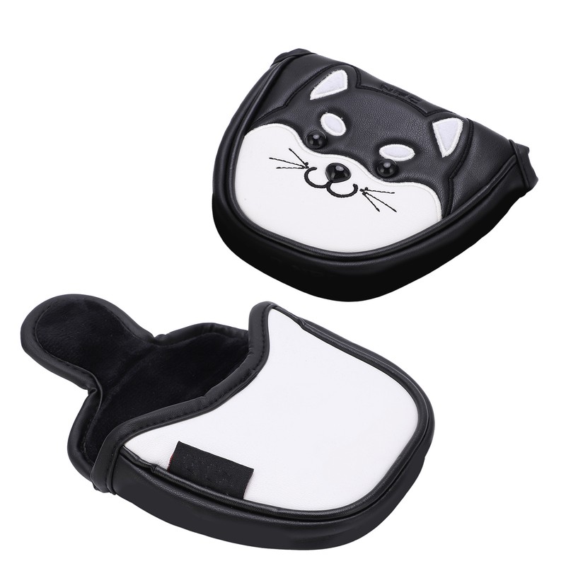 PU Leather Golf Putter Head Covers with Magnetic Closure Waterproof