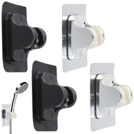 4PCS Shower Head Holder Strong Adhesive Adjustable, Waterproof Shower Hand Held Sprayer Holder Wall Mount