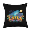 Layla Mallorca Party Song Ballerman Beach Fan Throw Pillow