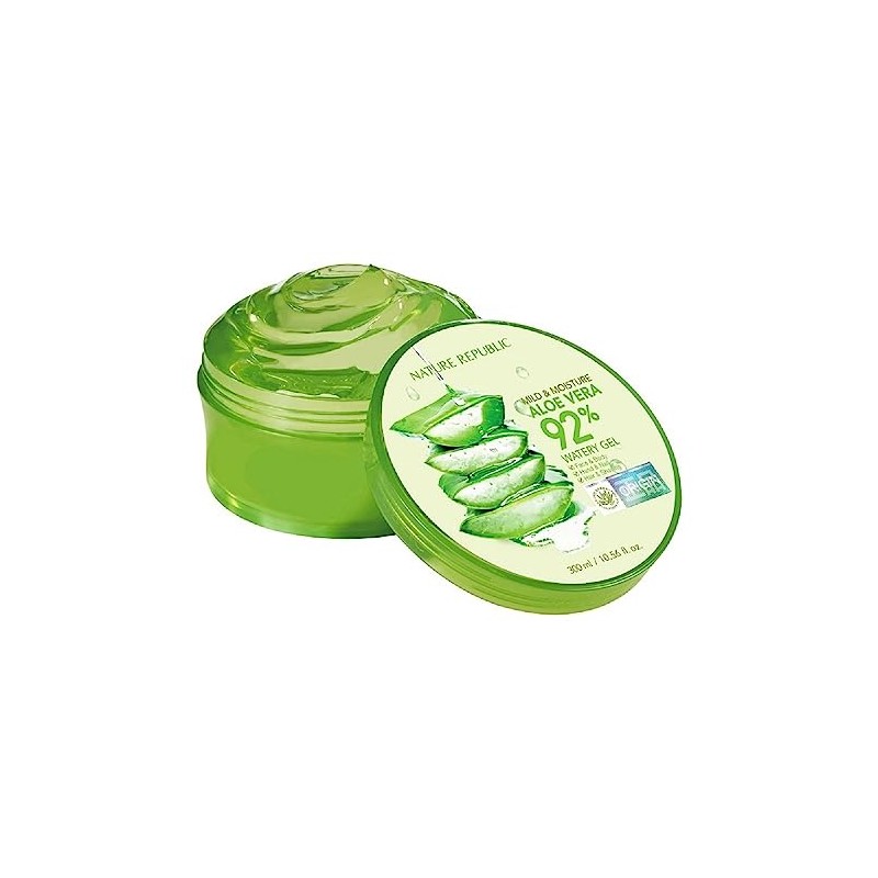 Nature Republic Mild & Moisturizing Aloe Gel Jar, 10.1 fl