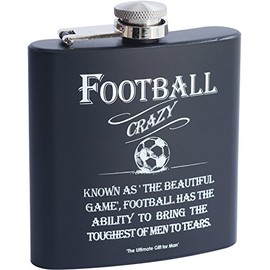 Arora Ultimate Gift for Man 8869 Football Hip Flask, Multicolour, One Size
