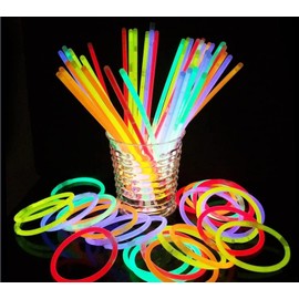 XXJXING Glow Sticks Party Set, 100 Pieces Glow Sticks 100 Connectors (Pack of 100)