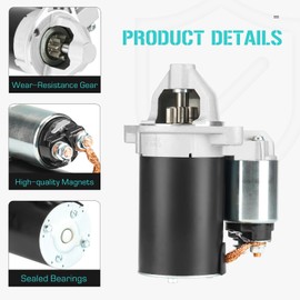 Starter Fit for Hyundai Accent 2001-2011, Fit for Kia Rio 2006-2008 (Only fits Manual Transmissions), Replaces 410-40008, 410-40046