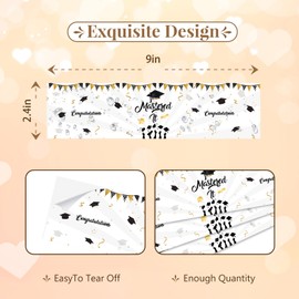 32PCS Mastered It Water Bottle Labels, Graduation Water Bottle Stickers for Masters Degree Grad Party, White Congrats Grad Bottle Wrappers, 2025 Mastered Graduation Party Decoration