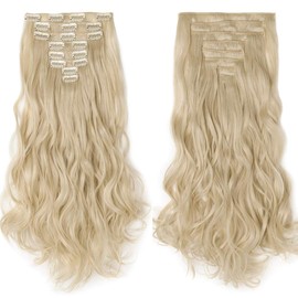 Clip-In Hair Extensions, 8 Wefts, Wavy Like Real Hair