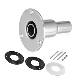 ACROPIX Straight Thru Hull Exhaust Skin Fitting with Screws and Nuts for 24mm 0.94 Inch Tube Pipe Stainless Steel Car Parts