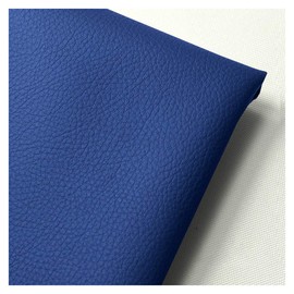 NIANTONG 160 cm Wide Faux Leather Upholstery Fabric, Sold by the Metre, Litchi Texture, Waterproof Vinyl Faux Leather for Car Seats, Sofa Chair Furniture, Crafts (Colour: Blue)