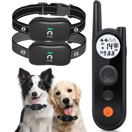 MIMOFPET Wireless Dog Fence for 2 Dogs - Covers up to 856-Acre Electric Fence,6000FT Waterproof Collar with Remote,Rechargeable Pet Containment System with 3 Training Modes for Large Medium Dogs