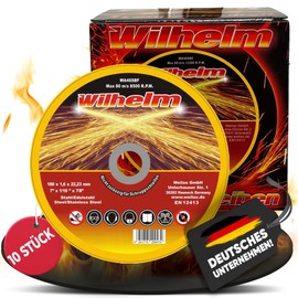 10 Wilhelm Cutting Discs Diameter 180 Stainless Steel Metal Steel Inox Sheet Flex Discs Extra Thin