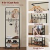 Yaheetech 3-in-1 Coat Rack Shoe Bench, Entryway Hall Tree with