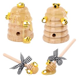 1set Beehive Dipper Ornament Adorable Bee Hive Decor for Tiered Tray Balcony Accessory Festival Beehive Decoration Beehive Adornment Outdoor Dipper Decor