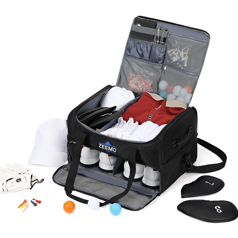 ZEEMO Golf Trunk Organizer, 2 Layer Car Locker with Ventilated