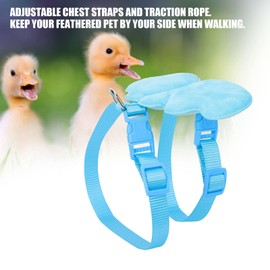 Chicken Harness, Duck Harness with Wings Shape Leash Pet Outdoor Training Rope Adjustable for Chicken Small Pets Training Walking (XS)