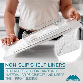 Drawer and Shelf Liner - Truly Non-Slip, Non-Adhesive, Kitchen Cabinet Liners - Heavy, Thick, Durable, Waterproof - Easy Cut to Fit and Protect Any Shelves, Tool Box, Bathroom Surfaces (30 FT, White)
