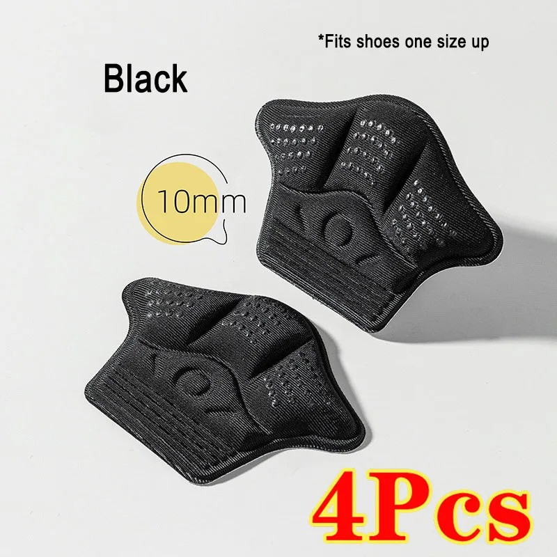 4-Pack Heel Cushion Inserts for Loose Shoes – Soft Fabric