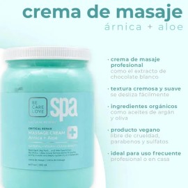 Crema Corporal Vegana Bcl Spa De Masaje Árnica + Aloe 64 Oz