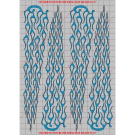 Paint Masks Plus FLA1053PT Flames General Paint Mask/ Stencil Kit