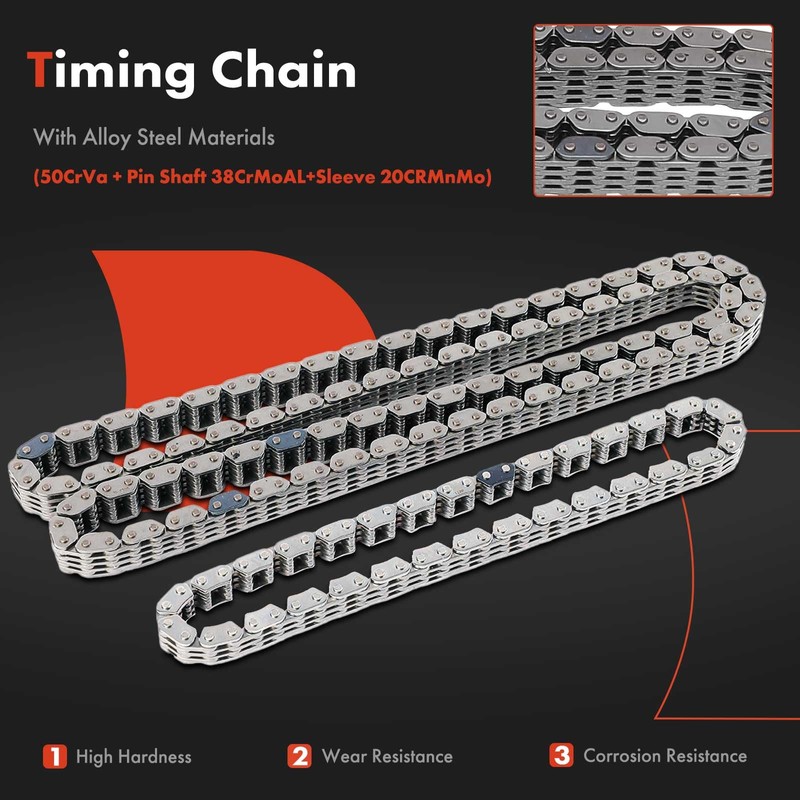 A-Premium 6-PC Engine Timing Chain Kit Compatible with Nissan Versa