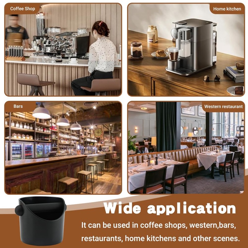 Coffee Knock Box, 4.3-Inch Espresso Grounds Knock Box