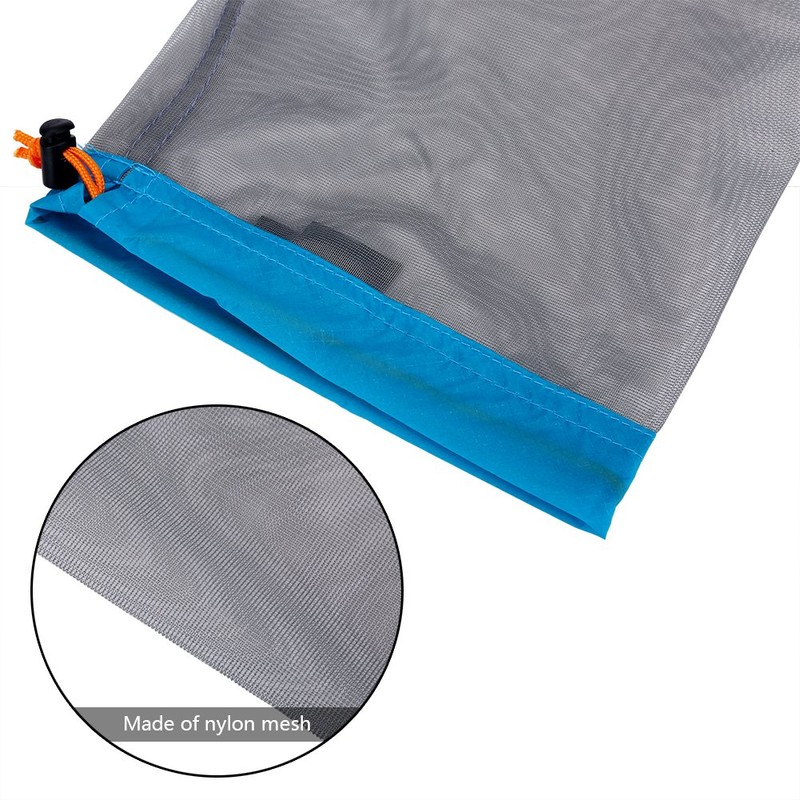 Alomejor Mesh Storage Bag, Clothes Laundry Bag, Sack, Mesh, Drawstring