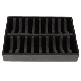 Fityle 20 Slots Bracelet Bangle Holder Jewelry Display Storage Showcase Box Tray - Black