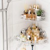 TAILI 2 Pack Powerful Suction Cup Corner Shower Caddy, Stainless