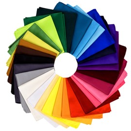 AO Label Pocket Square with 30 Colors, 9.4 x 9.4 inches (24 x 24 cm), Men's Fashionable Party Costume, Solid Color, Pocket Square, Black