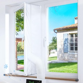 Gruntbear Window Seal for Mobile Air Conditioners, Air Conditioners, Tumble Dryer, Exhaust Dryer, Hot Air Stop for Attaching to Windows Casement Windows, AC Window Seal 600 cm (236 Inches)