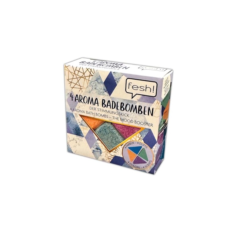 3 Packs of Triangle Aroma Bath Bombs (4 x 40