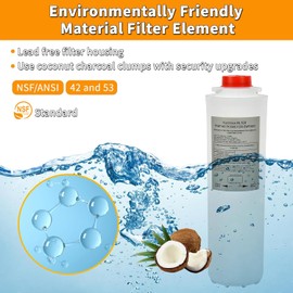 51300C Filters, Replacement for Elkay EWF3000 51300C Filter By NSF/ANSI 42 Certified, Compatible With Ezh2o Filter Replacement Bottle Stations, 3000 Gallon High Capacity 2 Packs (No Chip)