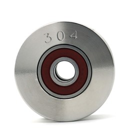 Heyous H Groove Stainless Steel Silent Pulley - 600LB, Silver Tone