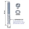 SKIR'CO (4 pcs) Zinc Plated Wedge Anchors M10 x 80