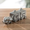 Baby Teeth Organizer Elephant Carriage Keepsake Box Metal Collection Container