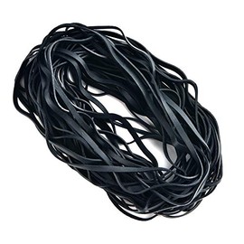 Coopay 60 Pieces Large Rubber Bands Trash Can Band Set Elastic Bands for Office Supply, Trash Can, File Folders, Cat Litter Box, Size 8 inches (Black)