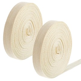FRIUSATE 2 Pcs Cotton Tape 30M 20mm Herringbone Tape Bias Binding Tape Natural Cotton Webbing Tape Sewing Bunting Tape For Dressmaking Alterations Gift Wrapping DIY Craft