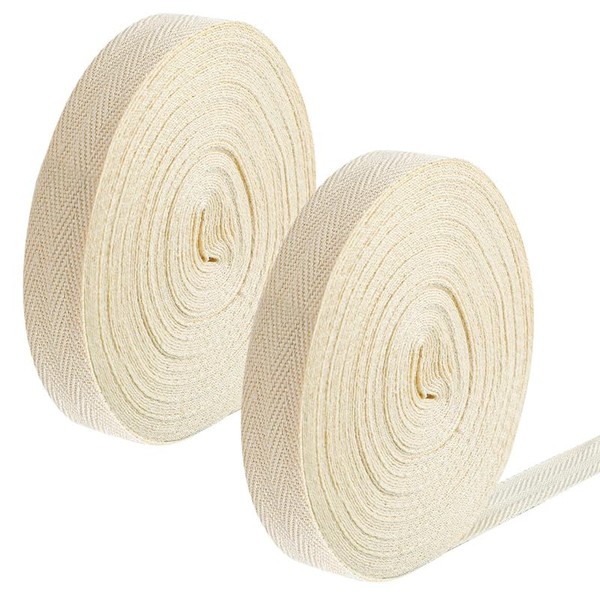 FRIUSATE 2 Pcs Cotton Tape 30M 20mm Herringbone Tape Bias