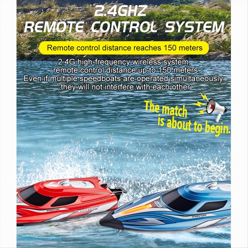 jaming 2.4Ghz RC Boat,25KPH Fast Speed RC Boat,14 inch Remote