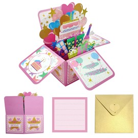 Yharnamite Pop Up Happy Birthday Card, 3D Happy Birthday Card, Paper Pop Up Birthday Cards with Blank Card and Envelope, Adults and Kids Funny Happy Birthday Pop Up Card for Men and Women All Ages (D)