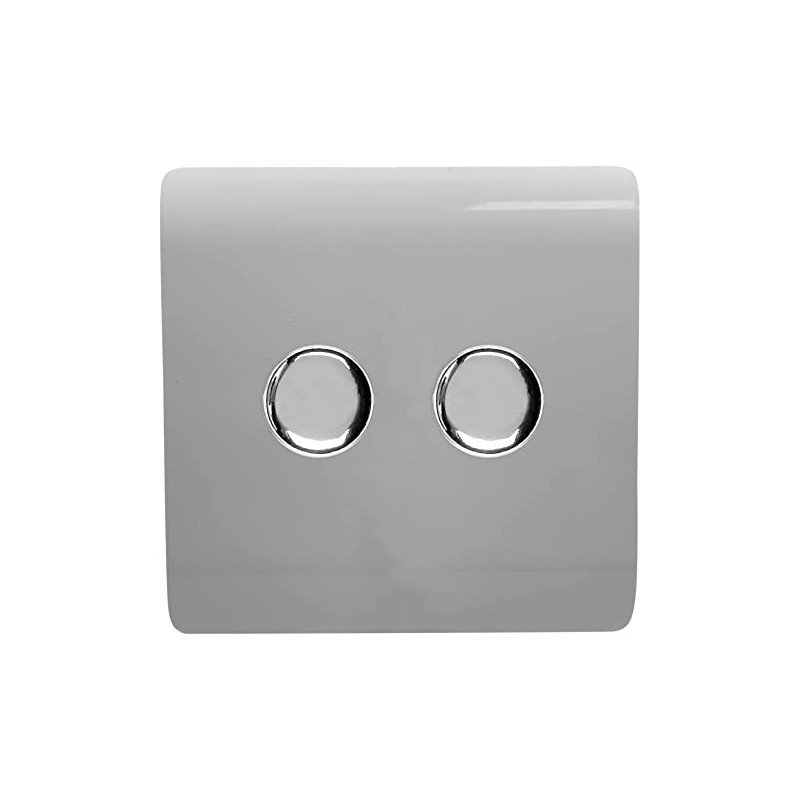 Trendi Artistic Modern Glossy Tactile 2 Gang 2 Way 120w