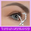 2pcs Mini Eyelash Curler Metal, Silicone pad Eyelash Curler Non-Closed