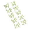 100PCS Cute Paper Clip Figure Shaped Electroplating Process Prevent Slip