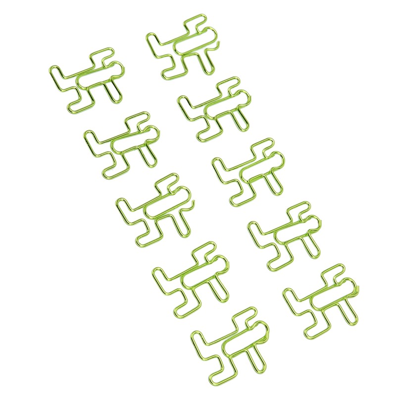 100PCS Cute Paper Clip Figure Shaped Electroplating Process Prevent Slip