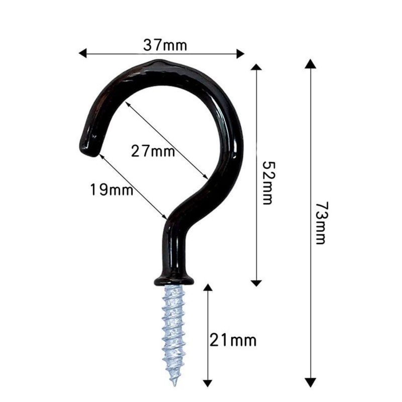 12 Pcs Screw Hook, Cup Ceiling Hooks,Heavy Duty Wall Mount