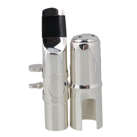 Yibuy Silver #7 Alto Sax Mouthpiece with Cap Ligature E Flat Alto Sax