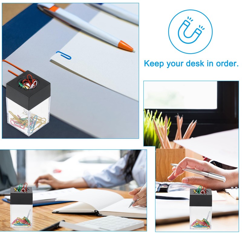 PATIKIL Magnetic Paper Clip Holder Dispenser Large Capacity Paper Clip