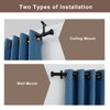 Heavy Adjustable Curtain Rod, 1 inch, 28-48 inch, Round Cap,